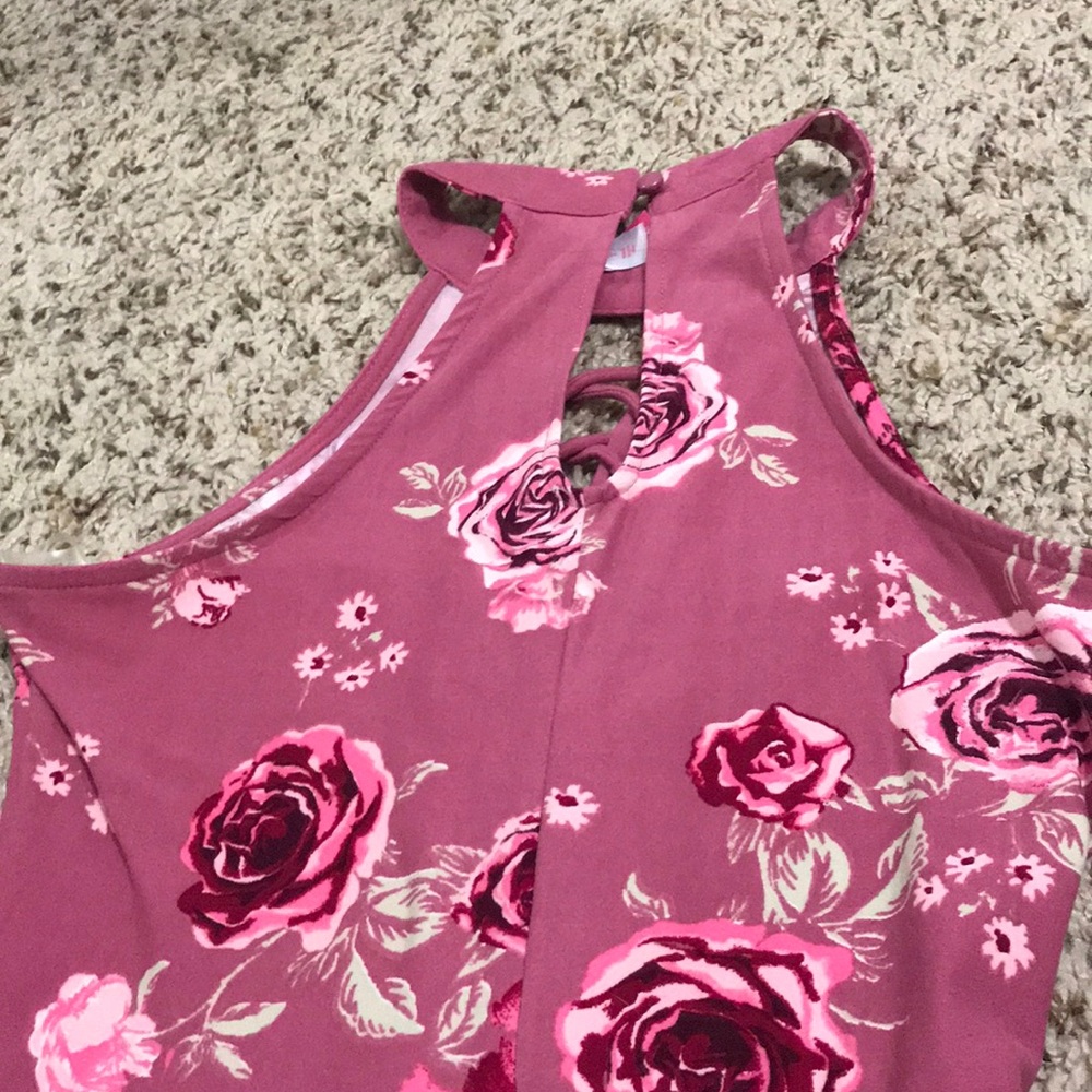 Mini Pink Dress with Roses - Picture 4 of 4